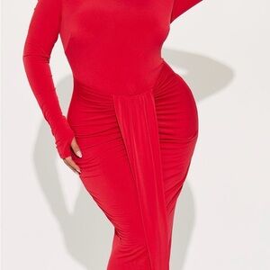 Fashion Nova Red Maxi Dress